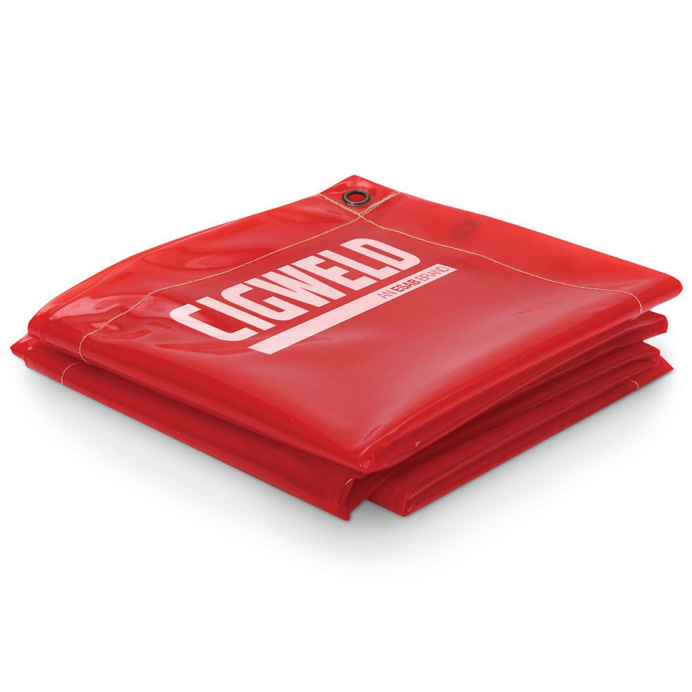 Cigweld Welding Curtain, 1.8m x 1.8m, Red - Part 646777