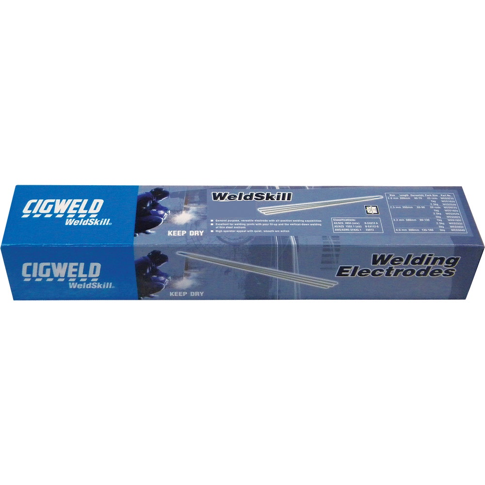Cigweld WeldSkill General Purpose Welding Electrodes, 2.5mm, 1kg - Part WEG1025