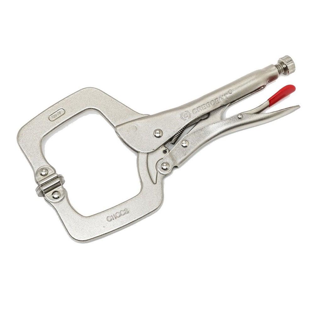 CRESCENT 280MM 11 Locking C-Clamp With Swivel Pad Tips C11CCSVN