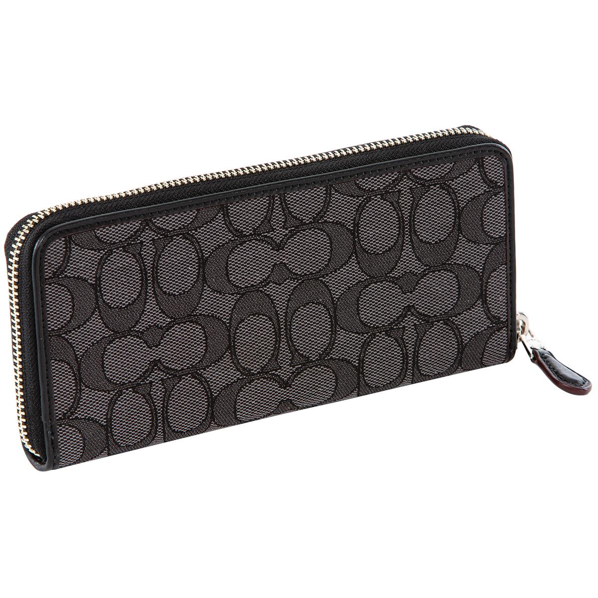Coach Slim Accordion Signature Jacquard Wallet