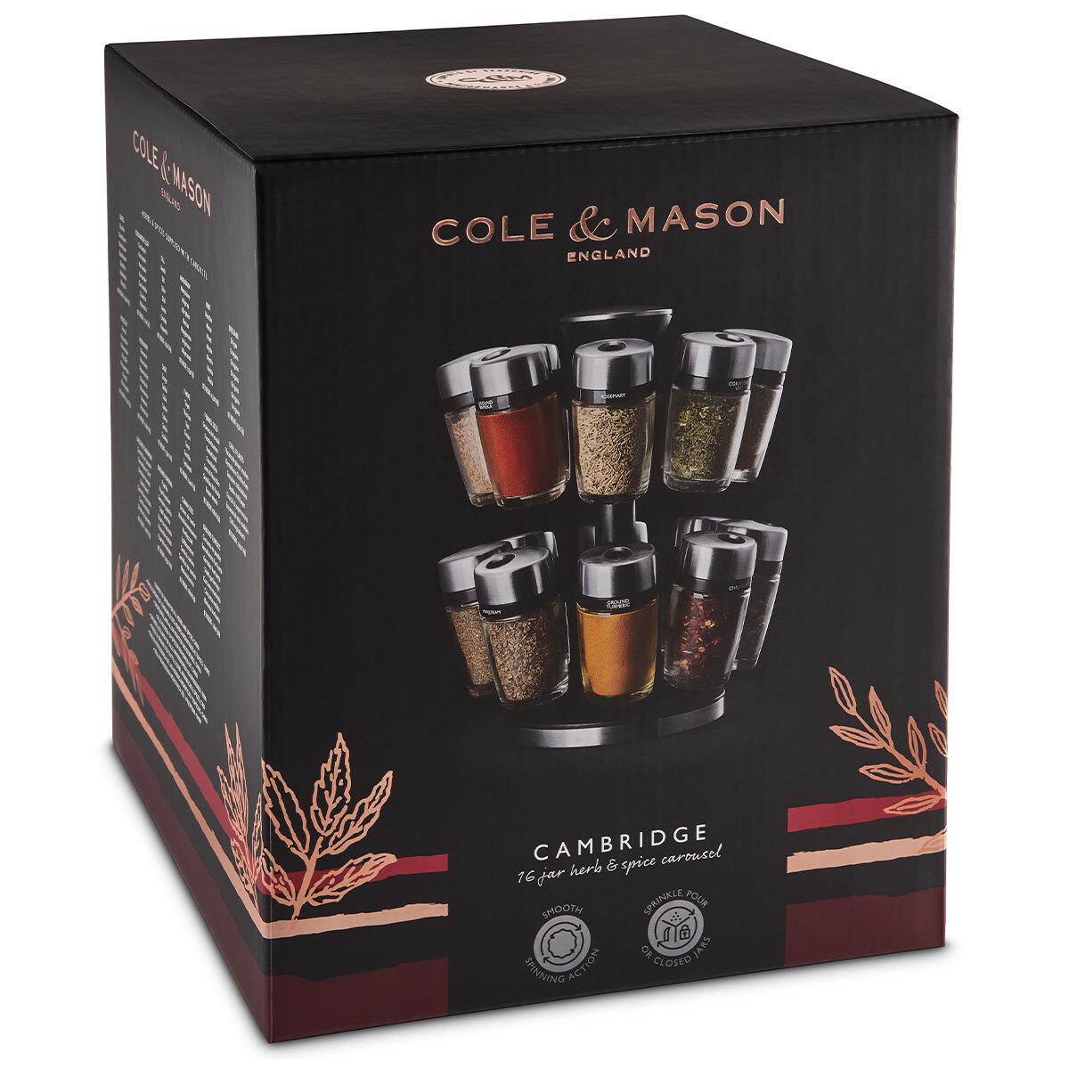 Cole and Mason Herb And Spice Jar Carousel Set 16 Piece