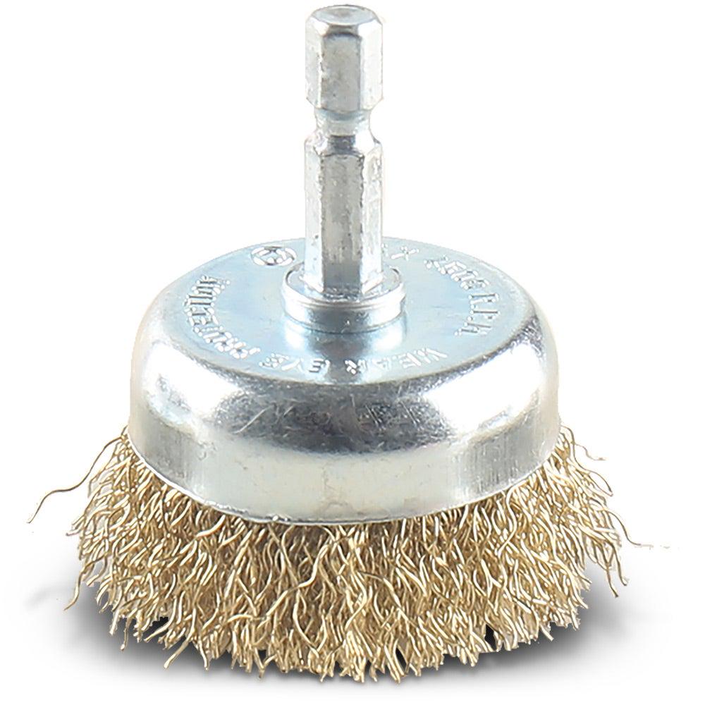 DETROIT 50mm 1 4-Hex Mounted Crimped Wire Cup Brush