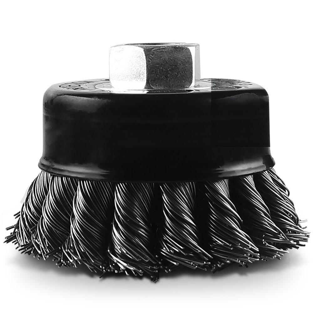 DETROIT 65mm 0.5mm Steel Twist Knot Wire Cup Brush