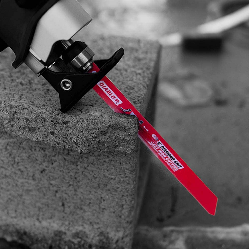 DIABLO 229mm Diamond Grit Recip Blade for Cast Iron, Fibre Cement, Masonry, and Fibreglass 2610052330