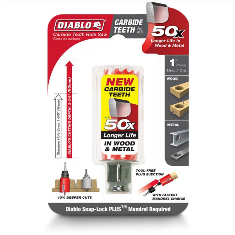 DIABLO 25mm (1inch) Quick-Change TCT Holesaw