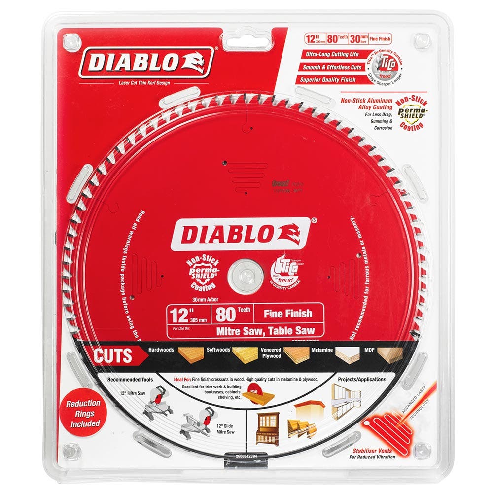 DIABLO 305mm 80T Fine Finish Saw Blade 2608642394