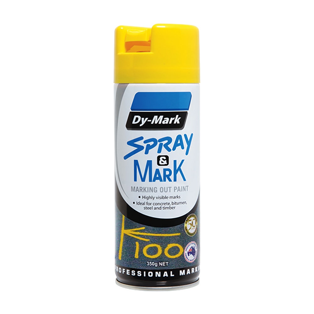 DYMARK 350g Aerosol Spray and Mark Yellow Marking Paint 40013505