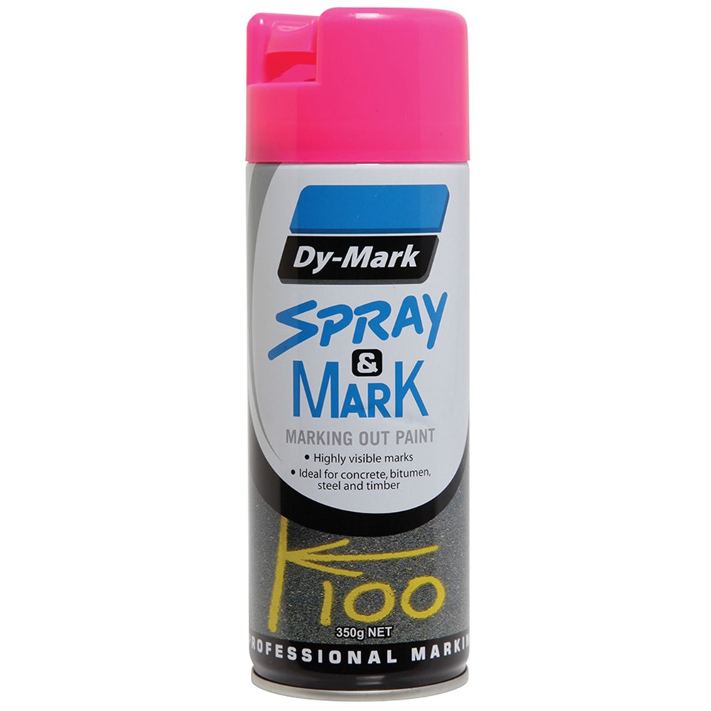 DYMARK 350g Fluro Pink Aerosol Marking Spray Paint 40013529
