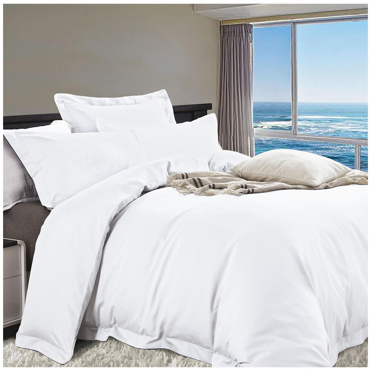 Deluxe 1200 Thread Count Cotton Rich Queen Quilt Cover Set Charcoal