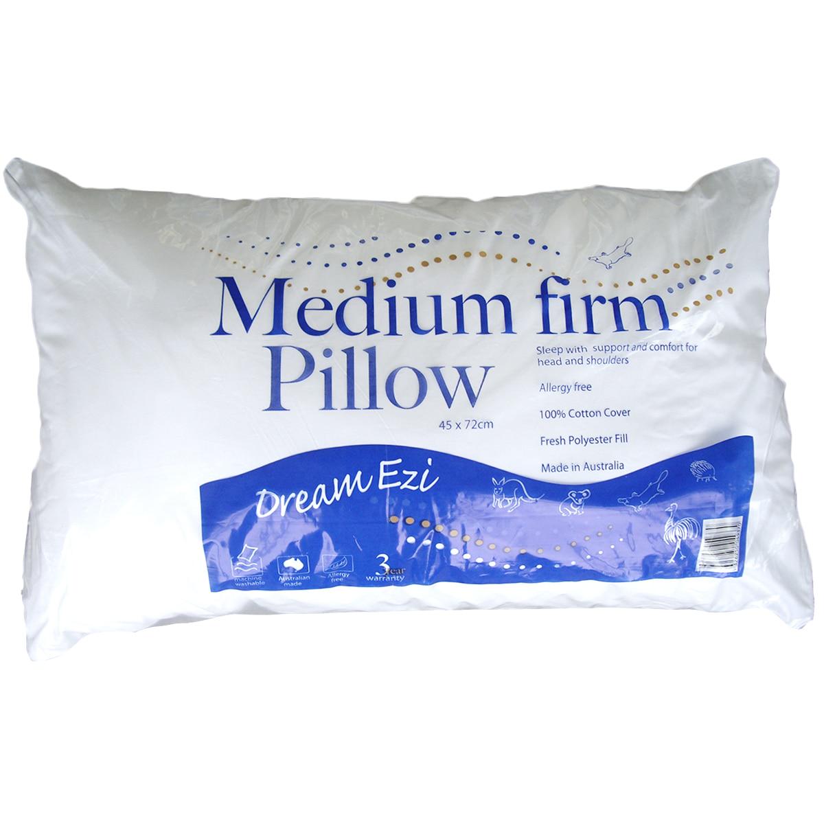 Dream-Ezi Cotton And Polyester Fill Pillow 45 x 72cm Soft