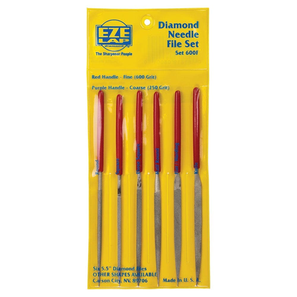 EZELAP 140mm Diamond Fine Needle File Set - 6 Piece 600F