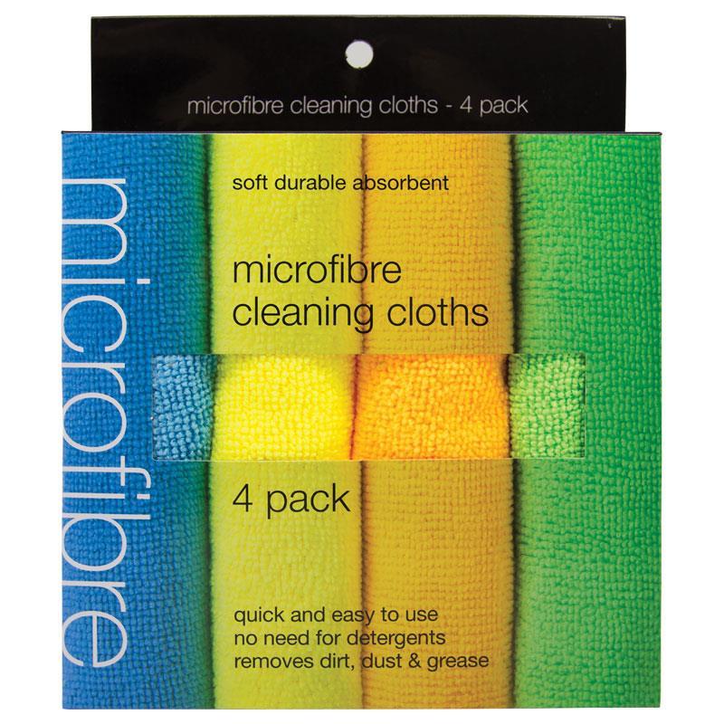 Microfibre Cleaning Cloths - 4 Pack