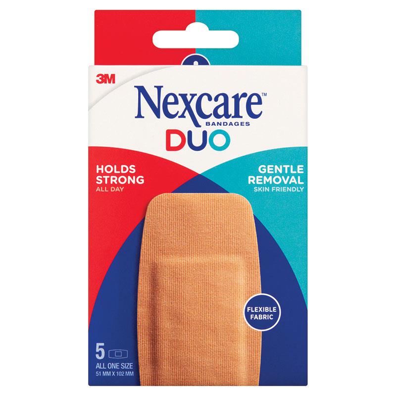 Nexcare Duo Knee & Elbow Bandages 5 Pack - Pain-Free Protection