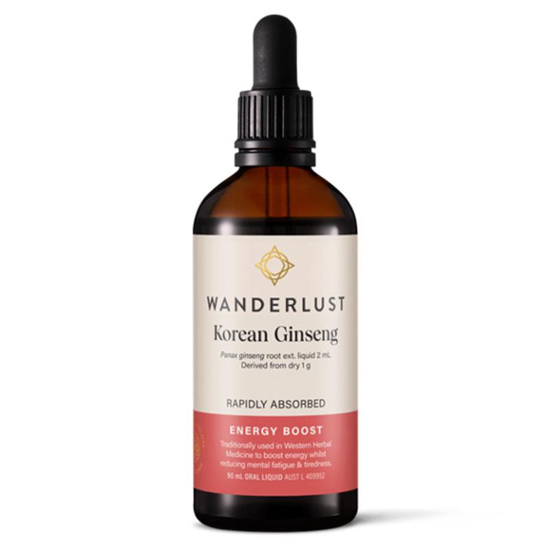 Wanderlust Korean Ginseng Liquid Extract 90ml – Cold-Pressed, Vegan