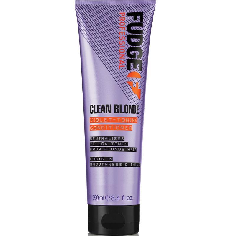Fudge Professional Clean Blonde Purple Toning Conditioner 250ml - Brighten Your Blonde