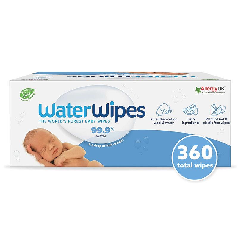 WaterWipes Biodegradable Wipes 6 x 60 Pack - Gentle & Eco-Friendly