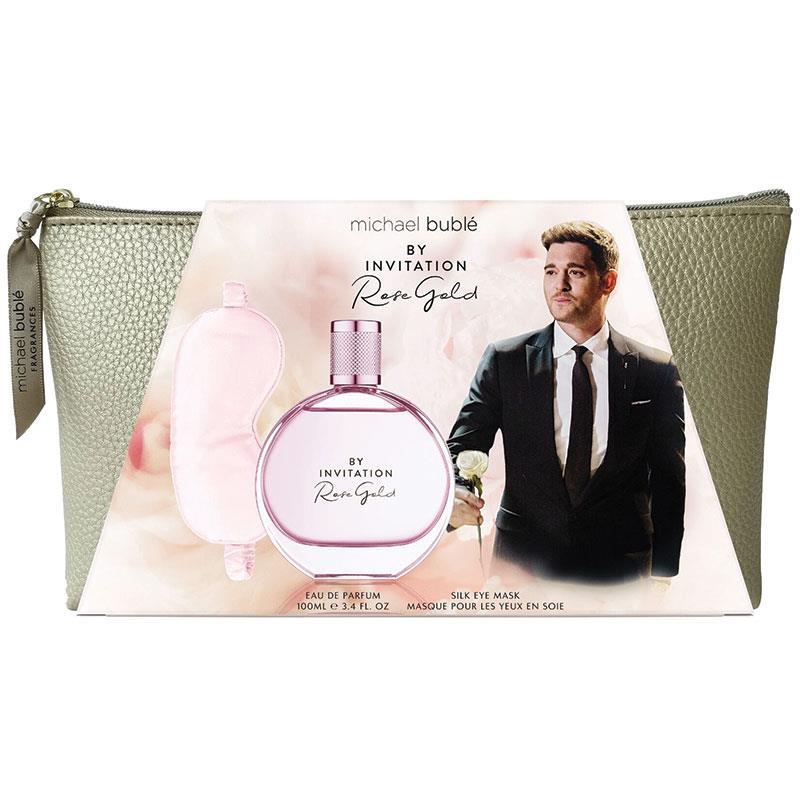 Michael Buble By Invitation Rose Gold Eau De Parfum 100ml 2 Piece Set