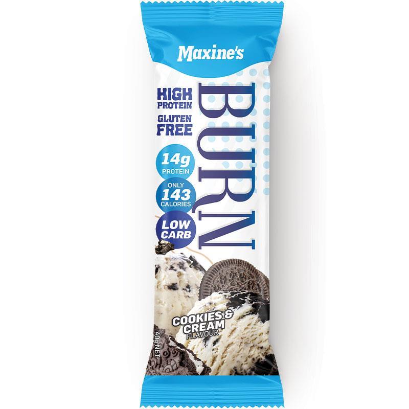 Maxine's Burn Bar - Cookies & Cream (40g) - Tasty Protein Snack