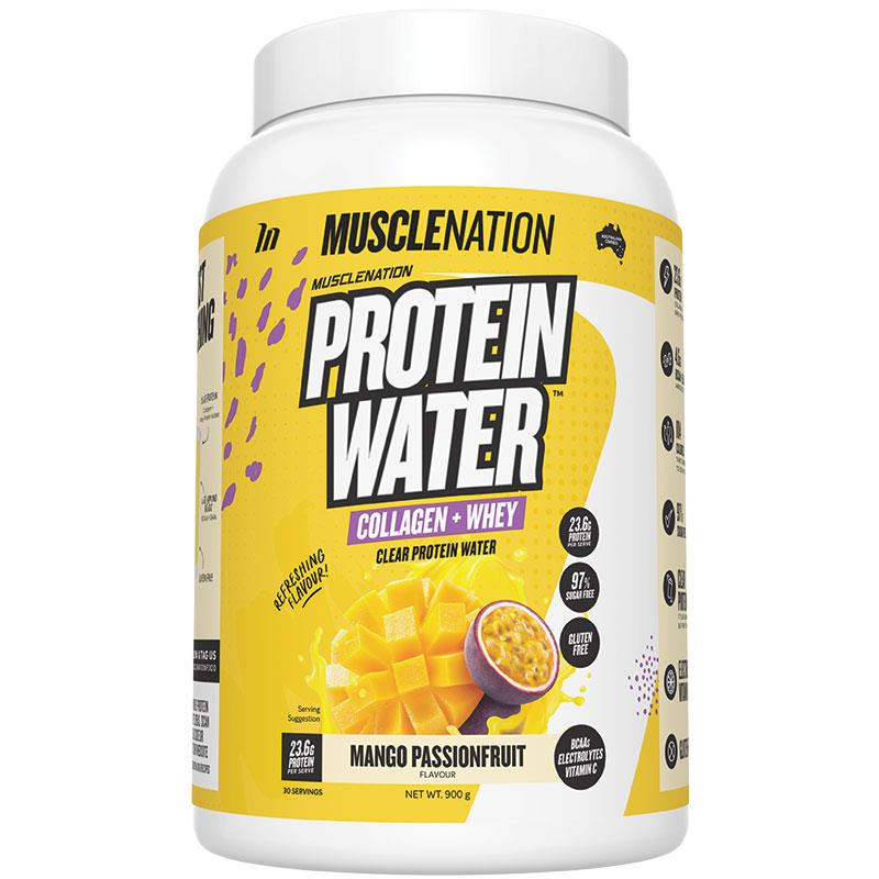 Muscle Nation Mango Passion Protein Water 900g - Refreshing & Nutrient-Rich