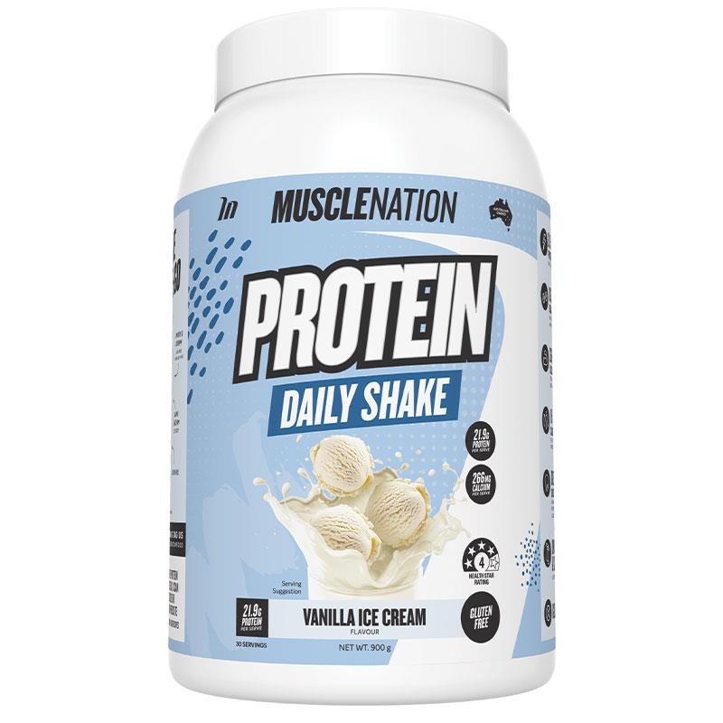 Muscle Nation Daily Shake Vanilla 900g - Creamy Flavor & Protein Enhancement