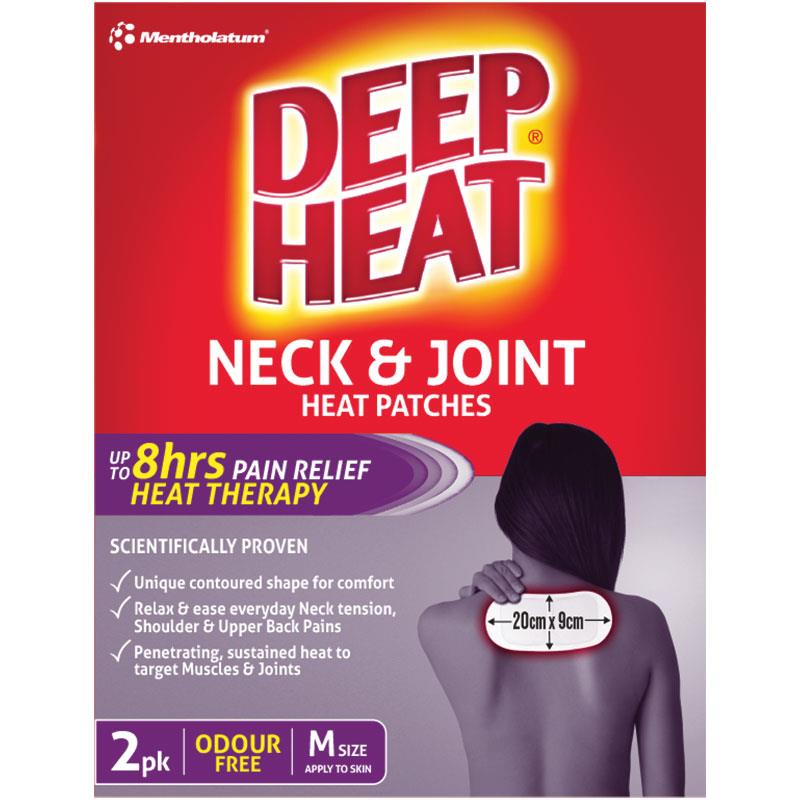 Deep Heat Neck & Joint Heat Patches 2 Pack - Targeted Pain Relief