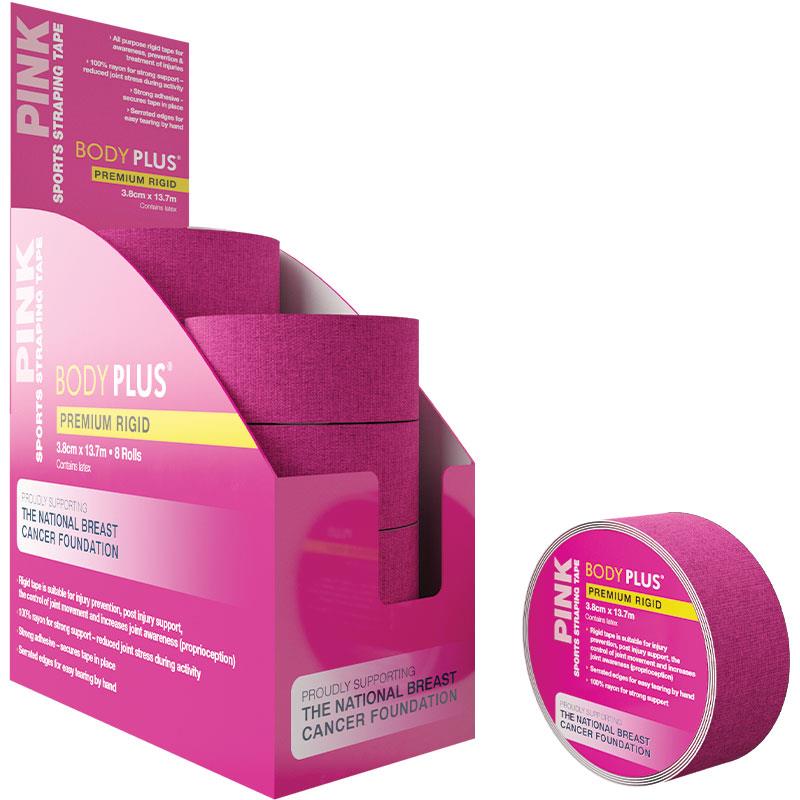 Body Plus Rigid Tape Pink 3.8cm x 13.7m