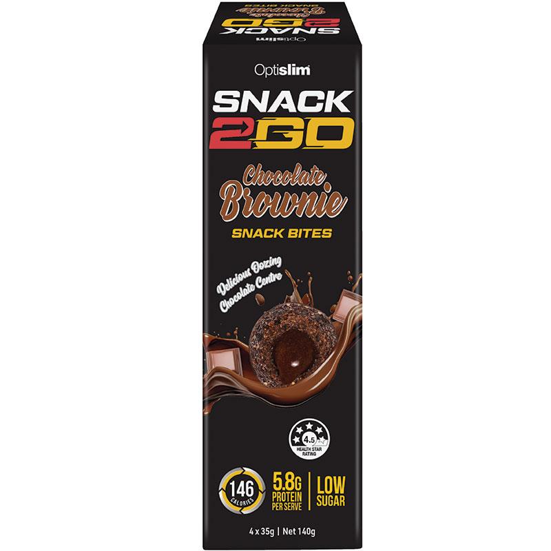 Optislim SNACK2GO Bites Chocolate Brownie 4 X 35g