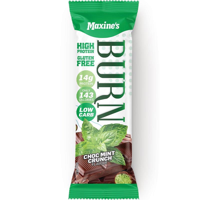 Maxine's Burn Bar - Choc Mint Fudge (40g) - Delicious Protein Snack