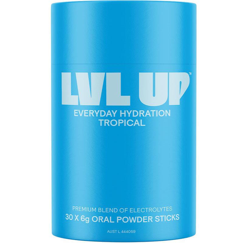 Lvl Up Everyday Hydration Sticks - Tropical Flavor (30 Pack)
