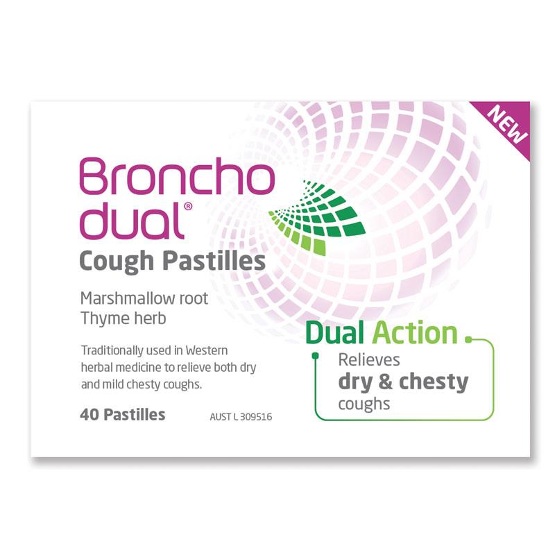 Bronchodual Cough Pastilles 40 Count - Herbal Cough Relief