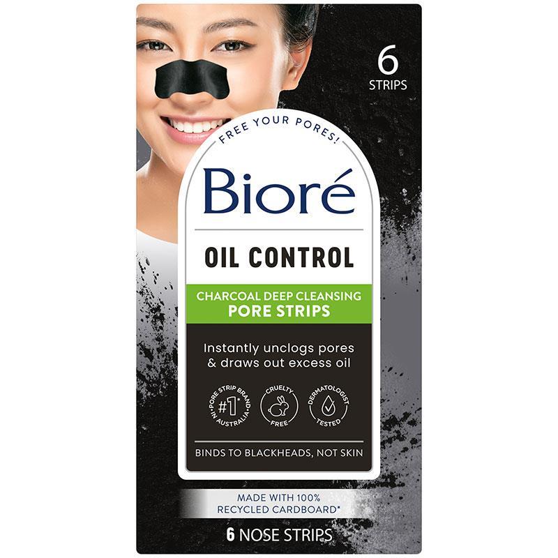 Biore Charcoal Deep Cleaning Pore Strips - 6 Count