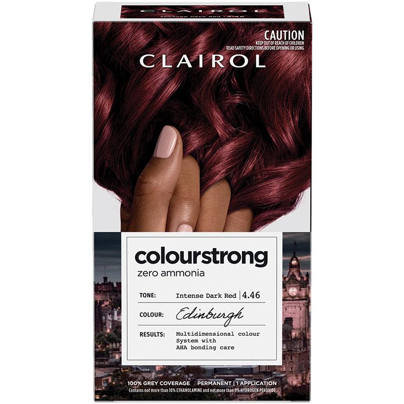 Clairol Colour Strong Kit 4.46 Intense Dark Red - Ammonia-Free Hair Color