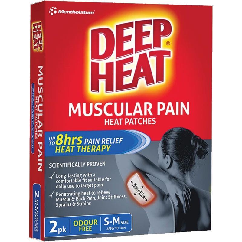 Deep Heat Regular Patches - 2 Pack for Targeted Pain Relief