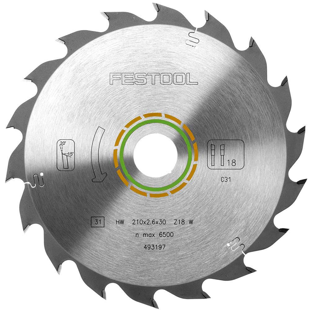 FESTOOL 210mm 18T TCT Circular Blade for Wood Cutting
