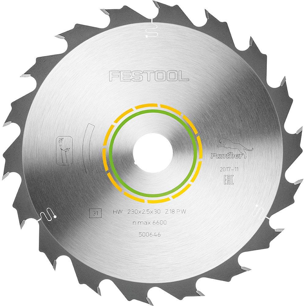 FESTOOL 230mm 18T TCT Circular Blade for Wood Cutting - PANTHER