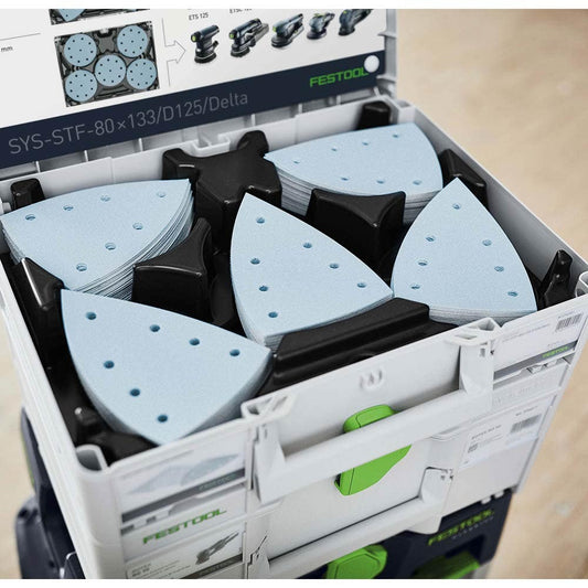 FESTOOL Systainer3 SYS 1 for 80x133mm D125mm 100mm Delta Abrasives 576781
