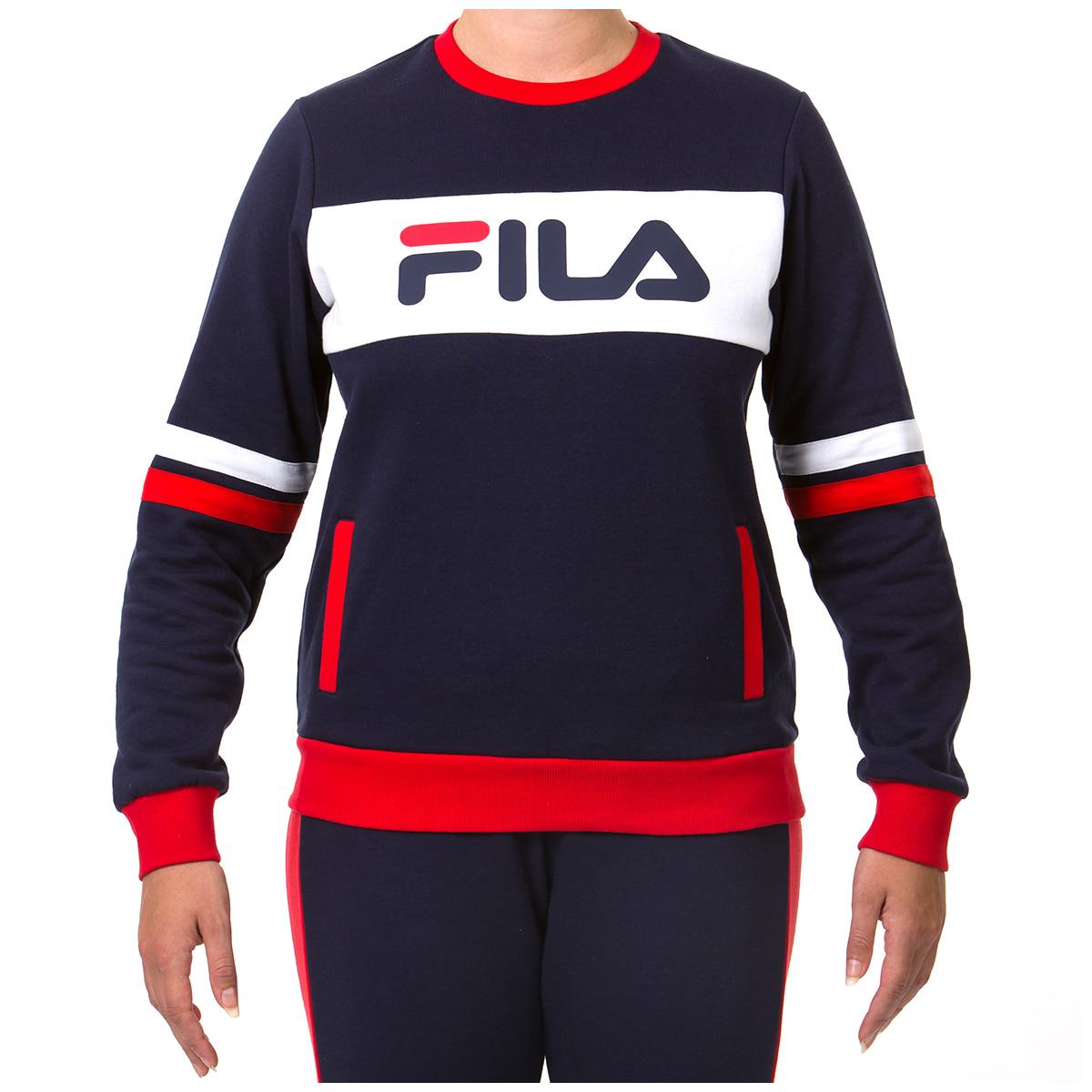 FILA Women's Tara Crew Jumper White