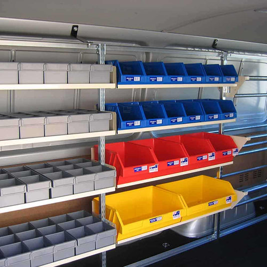 FISCHER 100 x 100 x 300mm 2 Divider Small Storage Tray 1H-001