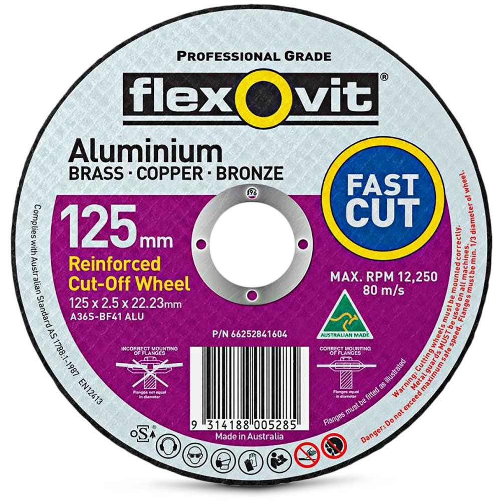 FLEXOVIT 125 x 2.5mm Aluminium Cut Off Disc