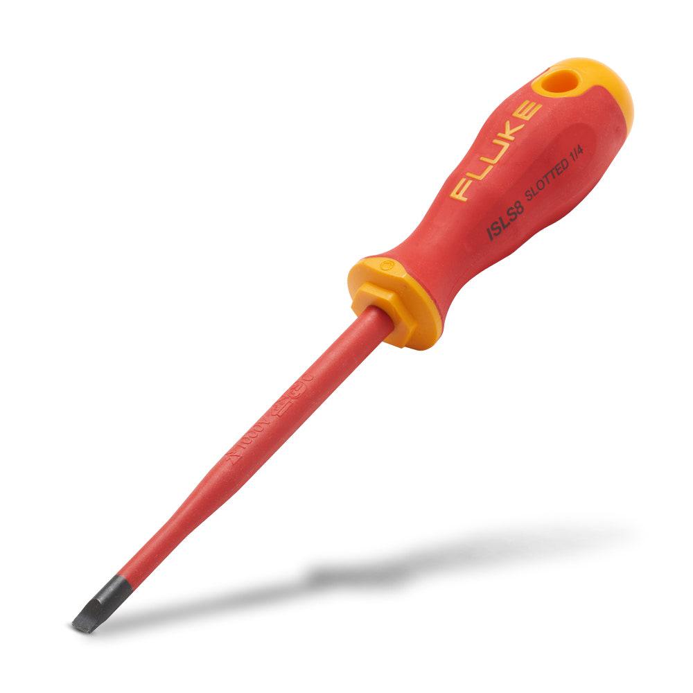FLUKE 6mm x 125mm 1000v 1 4 blade Insulated Slotted Screwdriver FLUISLS8