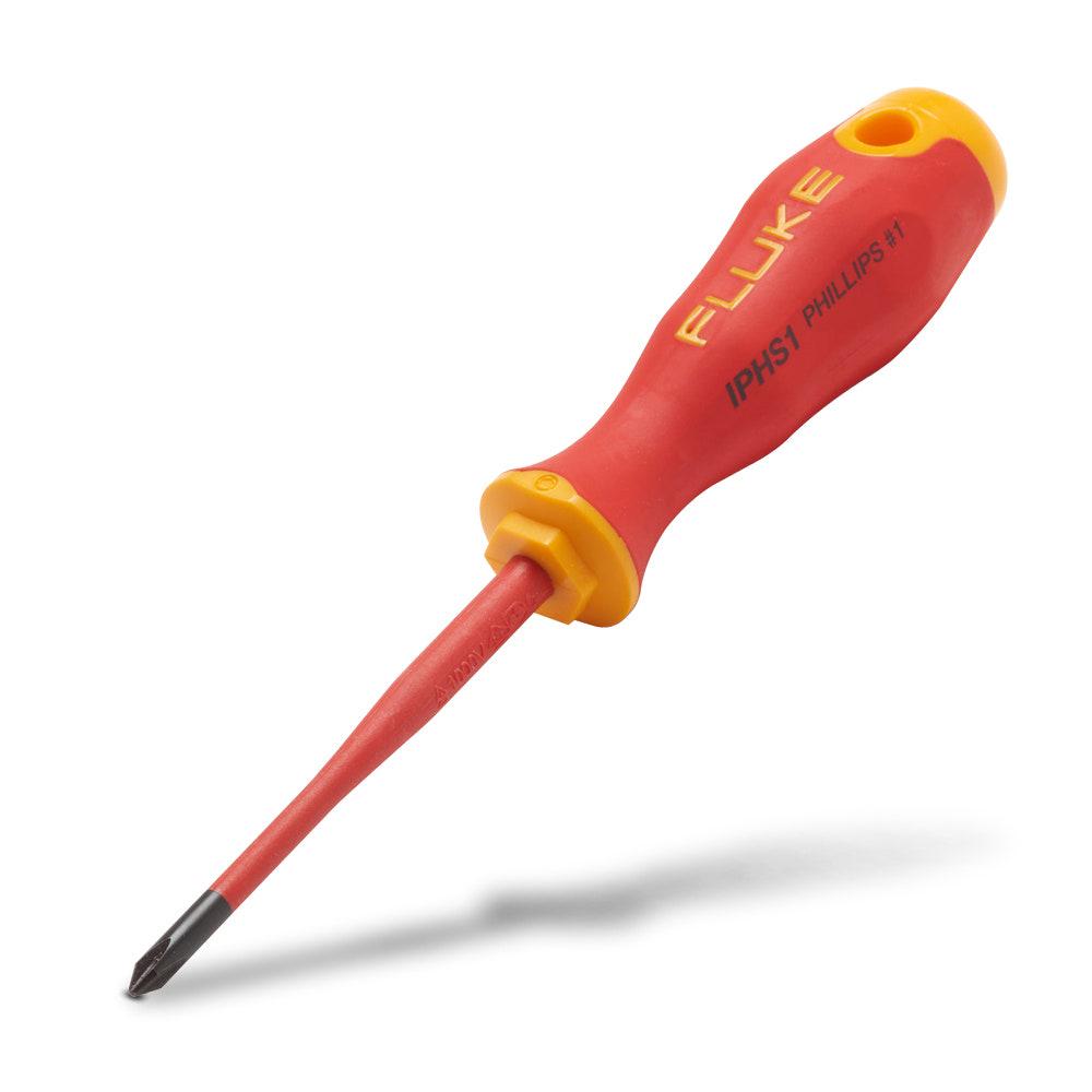FLUKE 75mm 1000v Insulated Phillips Screwdriver #1 FLUIPHS1