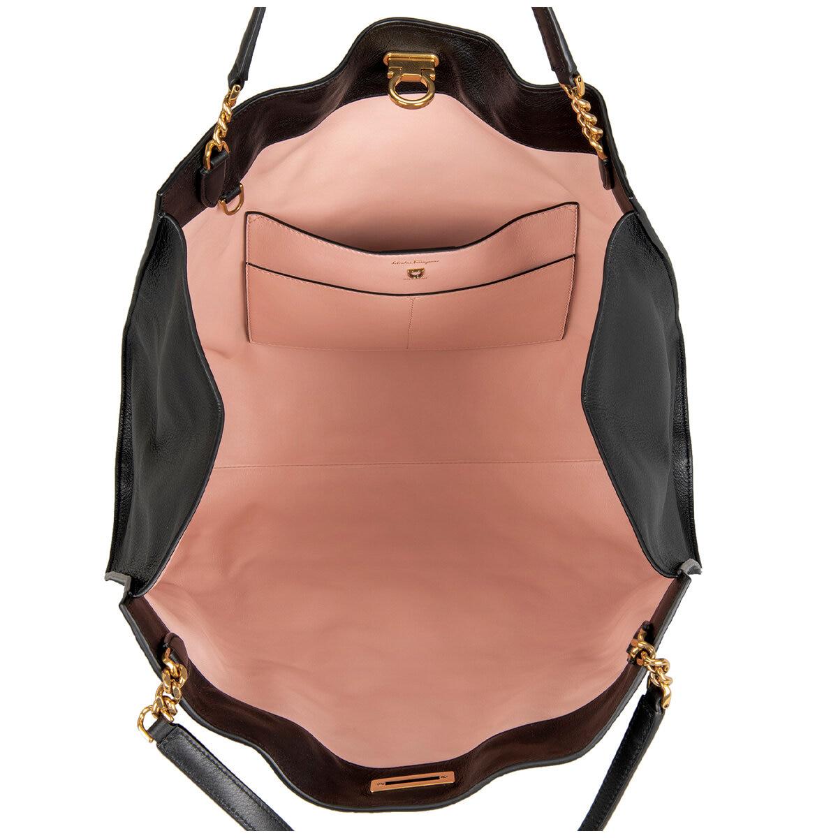 Ferragamo Trifolio Tote Bag Black