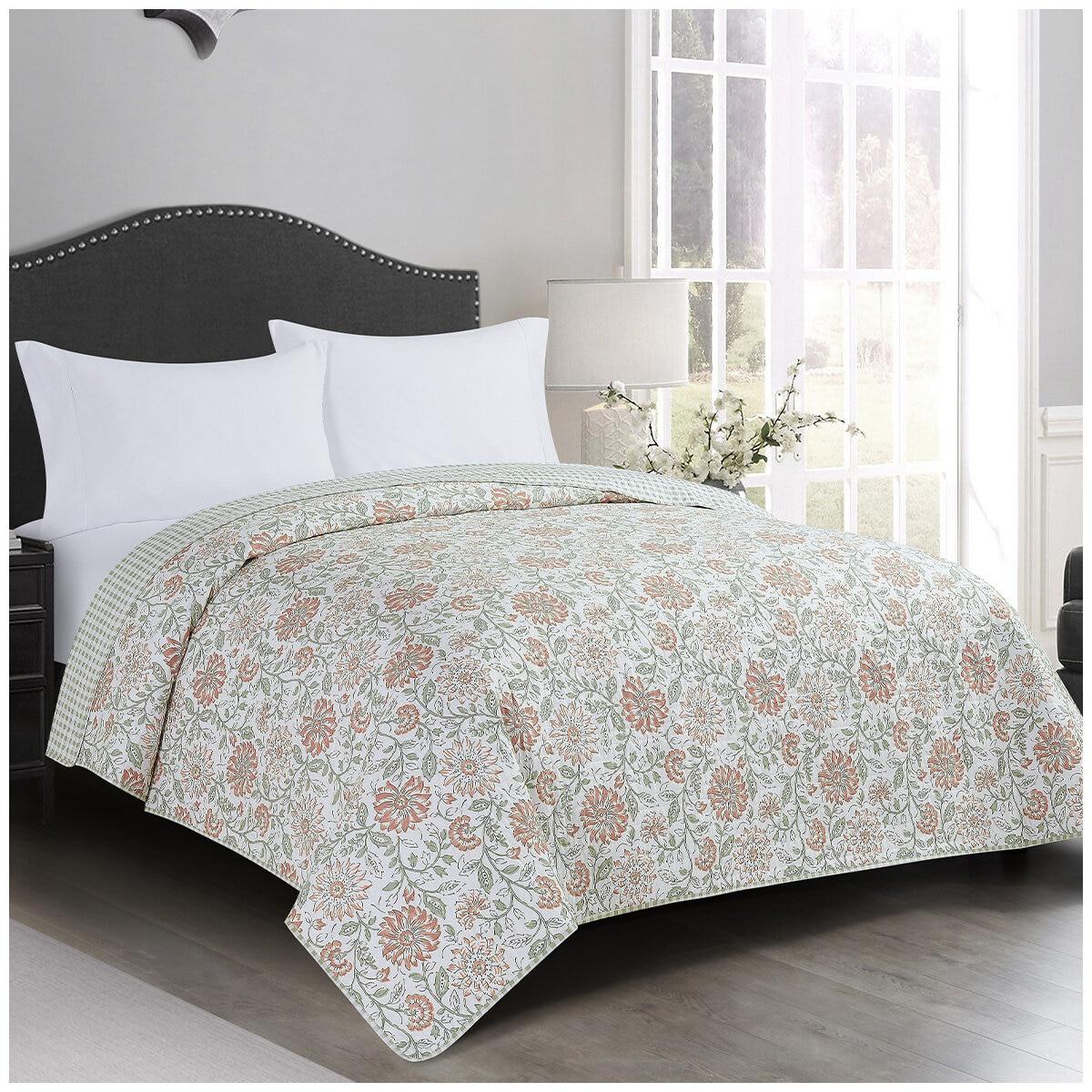 Fraiche Maison Microfiber Quilt King Anika Stripe