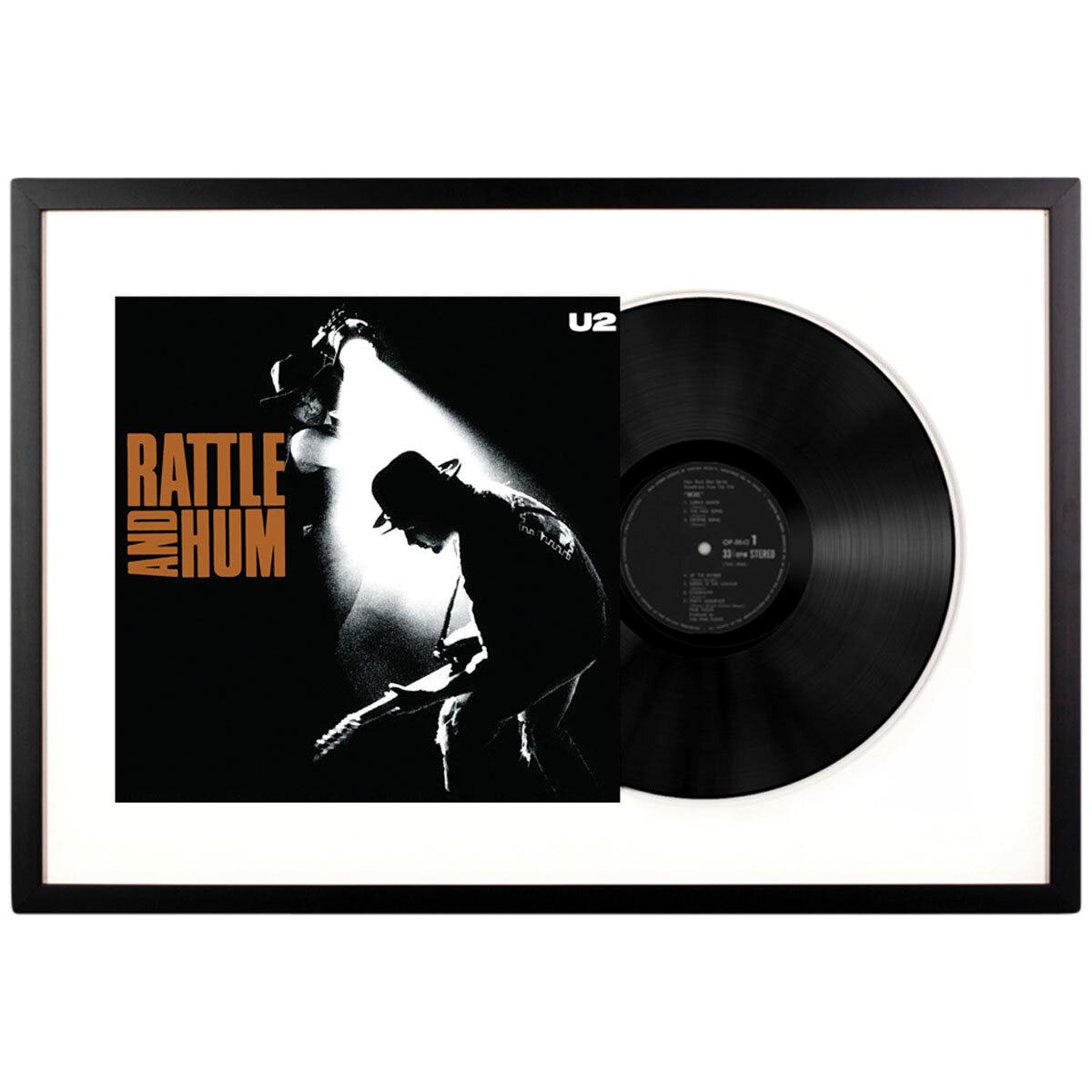 Framed U2 Rattle And Hum Vinyl Album Art 75 x 47.5cm
