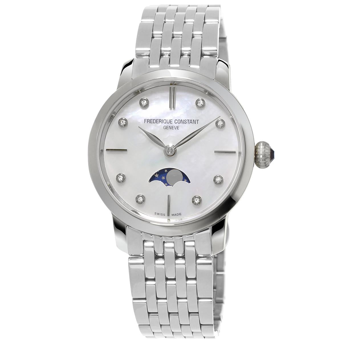 Frederique Constant Women's Slimline Moonphase Watch FC-206MPWD1S6B