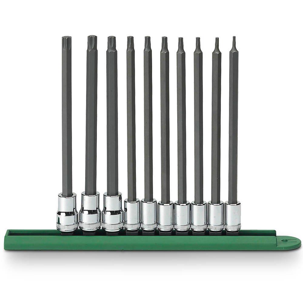 GEARWRENCH 10 Pc. 1 4 and 3 8 Drive Long Torx Bit Socket Set 80588