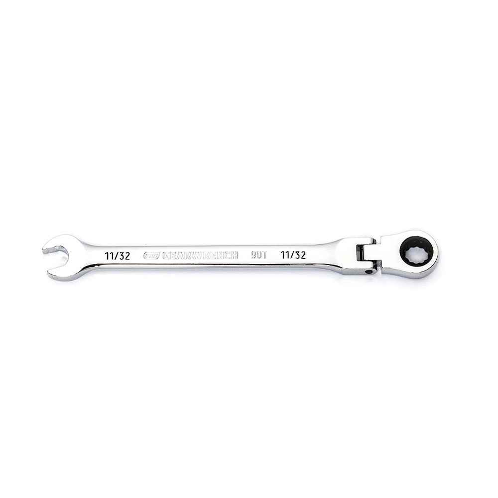 GEARWRENCH 11 32 90T Flexhead Ratcheting Combination Wrench 86742