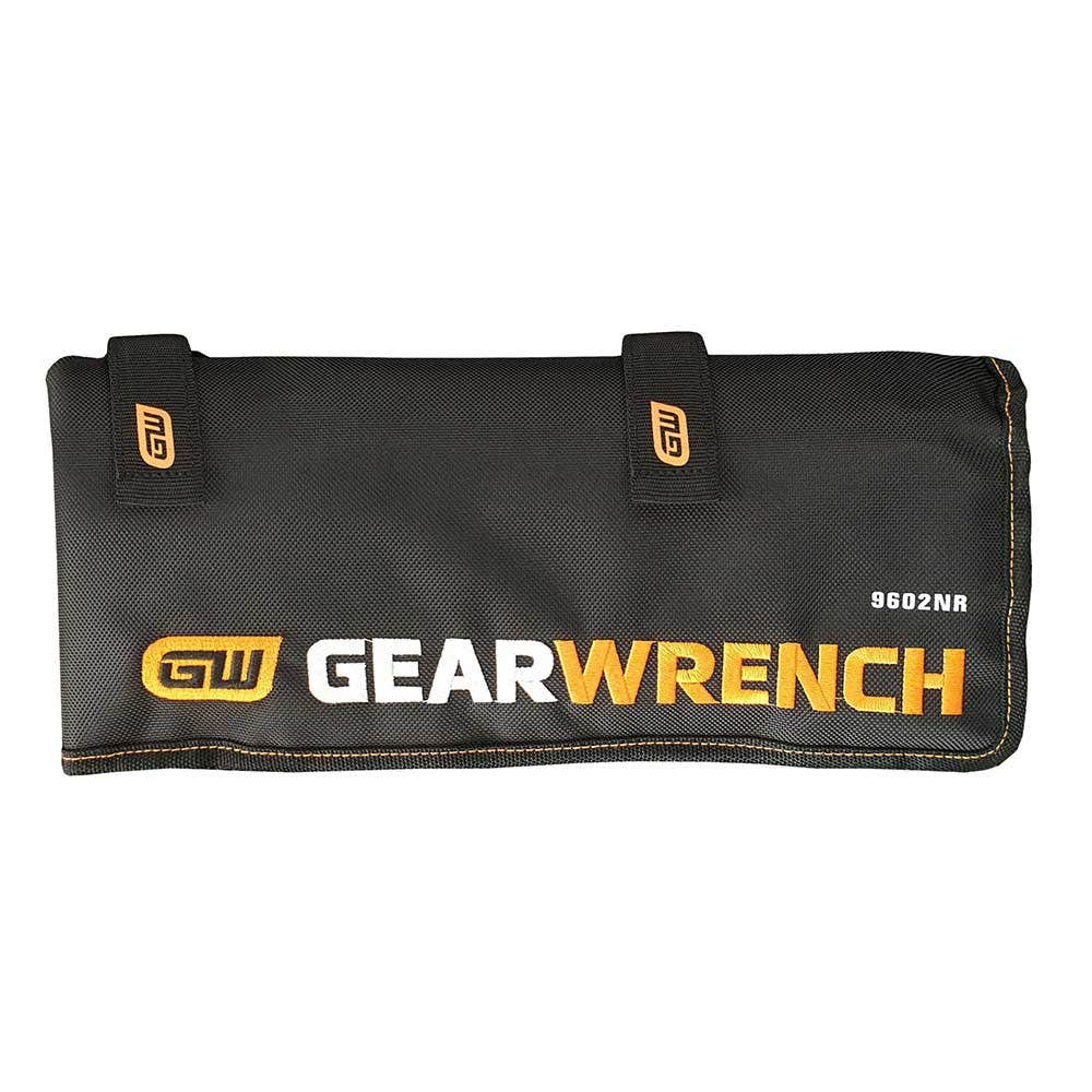 GEARWRENCH 16 Piece 12 Point Metric Reversible Ratcheting Combination Wrench Roll 9602NR