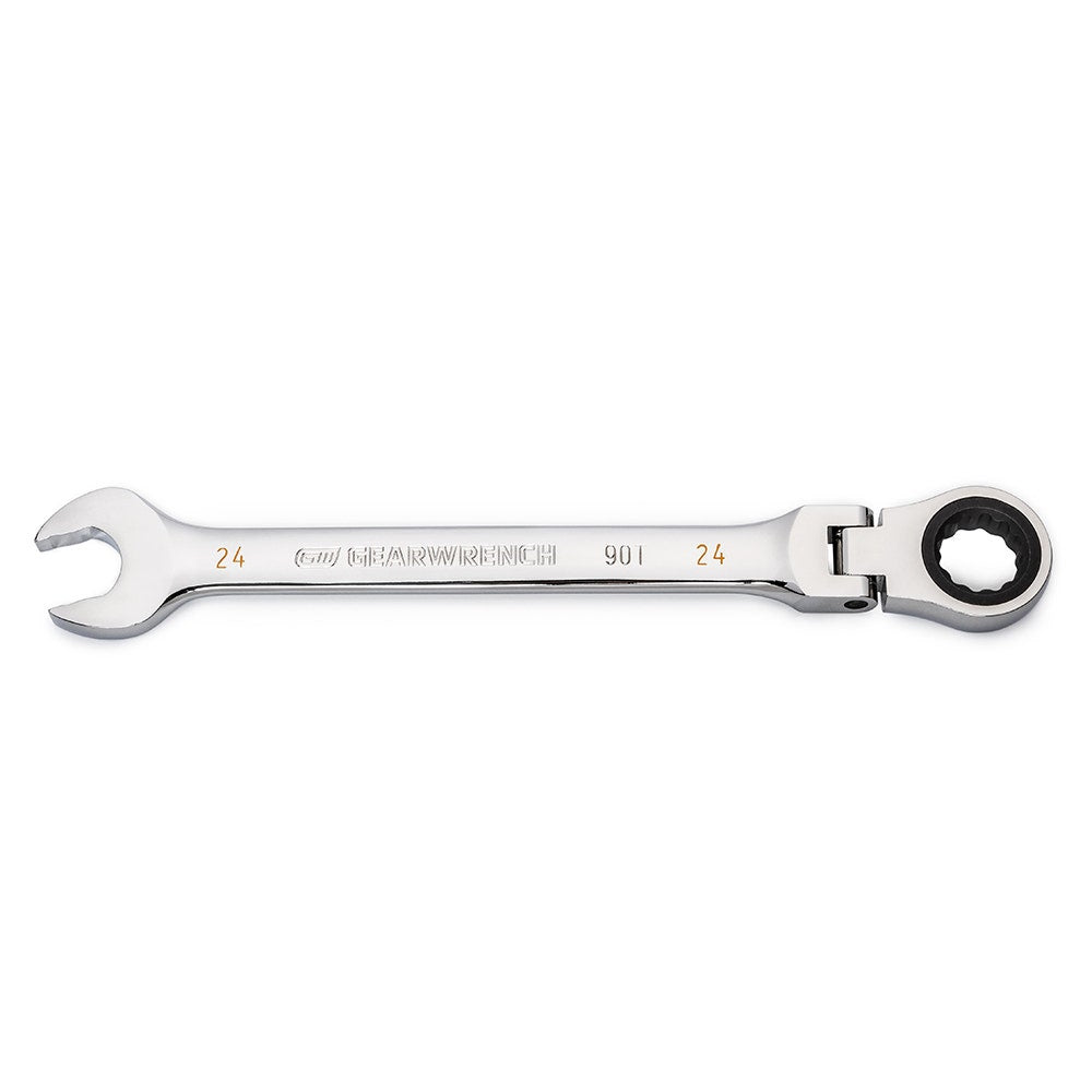 GEARWRENCH 24mm 90T Flexhead Ratcheting Combination Wrench 86724