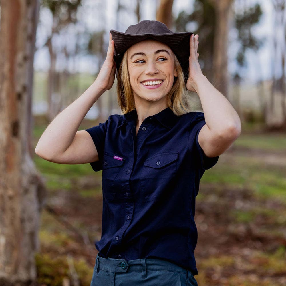 GREEN HIP Broad Rim Hat Charcoal HA-BRC-M